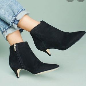 Sam Edelman kitten heels bootie suede snake